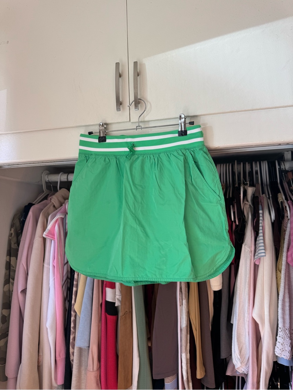 aerie Green & Blue Skirt with Striped Waistband